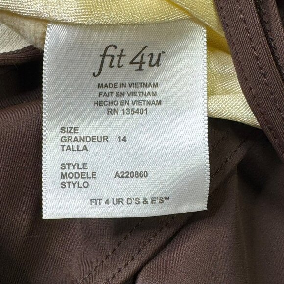 Fit 4 U D's & E's Whimsical Paisley Swim Dress size 14 Brown Turquoise Modest - Picture 4 of 10